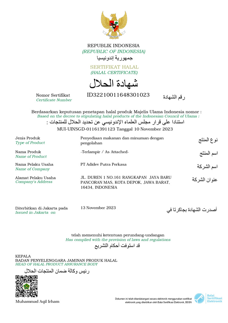 SERTIFIKAT HALAL